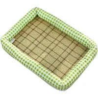 OEM VHV - Koelmat voor Honden - Koelmat voor Honden en Katten - Ademend zomerligkussen - Geschikt voor kennels, banken en reizen - 82 x 60 cm, groen