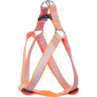 Flamingo Hond Harnas Step&Go Fierro Fluo oranje M 35-60cm 35-60cm 20mm