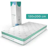 CozySense Hybride Matras 120x200 cm – Eenpersoons Pocketvering – Traagschuim & Koudschuim – 7-Zones – 25 cm Dik – Medium