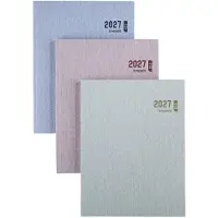 Brepols bureau agenda 2027 - TIMING [0.136] - TOILE OCEAN - Bureau agenda - 1 week op 2 pagina's - Weekoverzicht - Rood - 17.1 x 22 cm