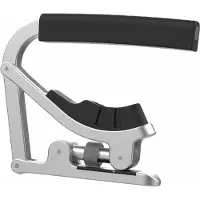 CLX Capo STL Adjustable SLV Capo voor Stalen Snaren Verstelbaar Zilver met Precisie-instelling