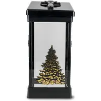 Ral Artistieke Znicz Kerstboom 26cm Zwart met Applicatie