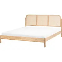 Beliani ARCHAIL - Tweepersoonsbed - Lichtbruin - 180 x 200 cm - Dennenhout