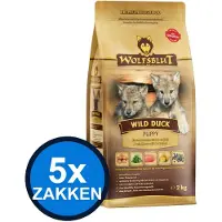 Wolfsblut 5x - Puppy Wild Duck - Hondenvoer Droogvoer - 2 kg