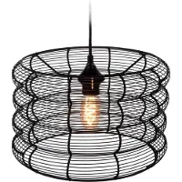 Koopman Ronde plafondlamp, 34 cm, zwart - Home Styling Collectie