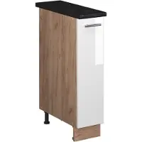 Vicco Apotheekkast Fame-Line, Wit Hoogglans/Goudkleurig Eiken, 20 cm, WB Antraciet