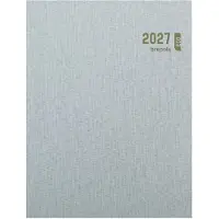 Brepols bureau agenda 2027 - TIMING [0.136] - TOILE OCEAN - Bureau agenda - 1 week op 2 pagina's - Weekoverzicht - Groen - 17.1 x 22 cm