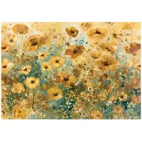 WALLARENA - Fotobehang - 400x280 cm - wilde bloemen met abstract patroon voor woonkamer en slaapkamer