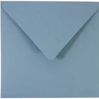 Netuno Ecologische blauwe enveloppen 12 - 153 x 153 mm - 25 stuks - NK natgelijmde - 120 gram - Materica -
