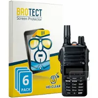 BROTECT - Screenprotector voor Yaesu FTA-250 - Folie Beschermfolie transparant 6 Stuks