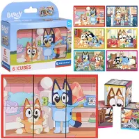 Blueys Bluey Plastic DRAAIBARE blokken, kubusblokken VOOR KINDEREN - 6 Clementoni blokken