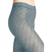 Falke Intrigue gedessineerd materiaal transparent 30 DEN panty dames blauw - maat S-M