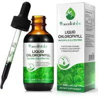 Acentialabs Liquid Chlorophyll Druppels 60 ml – Chlorofyl Supplement – Detox & Reiniging – Ondersteuning bij Afvallen – Spijsvertering – Alcoholvrij & Glutenvrij – Vegan