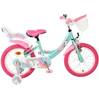 Volare Unicorn Kinderfiets - Meisjes - 16 inch - Groen - Twee Handremmen