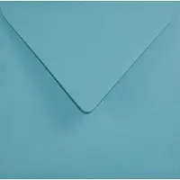 Netuno Gladde blauwe enveloppen A5 - 153 x 153 mm - 25 stuks - NK natgelijmde - 110 gram - Woodstock -