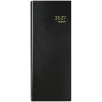 Brepols bureau agenda 2027 - SATURNUS LANG [0.131] - LIMA - Bureau agenda - 1 week op 2 pagina's - Weekoverzicht - Zwart - 12.8 x 33 cm