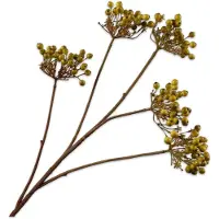 Silk-ka Kunstbloem-Zijden Bloem Bessentak Groen 79 cm