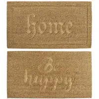 DKD Home Decor Deurmat Vezel Natuurlijk (2 pcs) (75 x 45 x 2 cm)