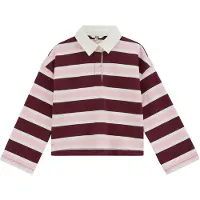 We fashion Shirt rosa / bourgogne / wit
