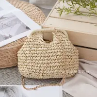 VHV -Handgemaakte Geweven Tas - Stijlvolle Schoudertas en Draagtas met Handgreep - Lichtgewicht en Multifunctionele Dames Tas - Meerdere Kleuren