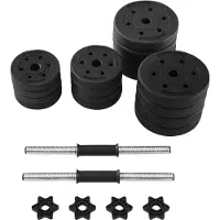 Songmics - Dumbells - Dumbells Set - 30 kg - Kunststof Halterstangen - Ideaal voor Krachttraining Thuis