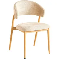 Lizzely Garden & Living SET DEAL 4 stuks: Eetkamerstoel Japandi Fabian bruin lichtbruin poten japanse stijl eetstoel zetel