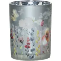 Mars & More Theelichthouder Border bloemen vlinder large 18cm