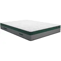 Vente-unique Set matras en lattenbodem 180 x 200 cm - Matras met bedframe en stoffen bekleding - Pocketveren dikte 22 cm - YSMÉE PRESTIGE