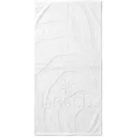 Linnick Strandlaken Velours Katoen Sun Beach 100x200cm - white - Strandlaken Groot - Strandlaken 100x200 - Strandlaken Katoen - Strandlaken Beach