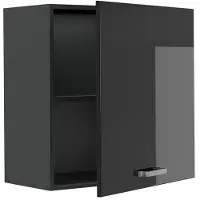 Vicco Hangkast R-Line, Zwart hoogglans/Antraciet, 60 cm met 1 deur