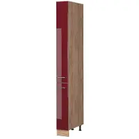 Vicco Apotheekkast Fame-Line, Bordeauxrode hoogglans/Goudkleurig Eiken, 20 cm