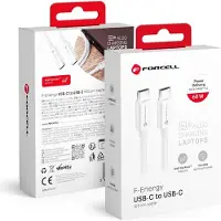 Forcell - Usb-C naar Usb-C - Universele kabel - Snellader geschikt voor Usb-C apparaten - 1 Meter - 60W - Wit