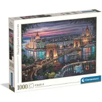 Clementoni Legpuzzel Lights of the Danube - Puzzel 1000 Stukjes Donau - High Quality Collection Puzzle - Puzzels en Legpuzzels voor Volwassenen
