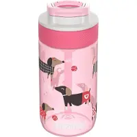 Kambukka Lagoon Drinkfles voor kinderen 400ml Diva Dogs - met geïntegreerd rietje - drinkbus kinderen - drinkbeker voor school