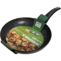 TIROSS SCHOON FRIJSMARBEL 28cm, Pan + steelpan, Zwart