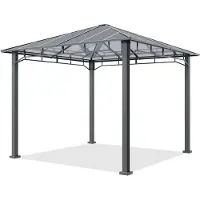 TOOLPORT Tuinpaviljoen 3x3 m, aluminium frame, polycarbonaat dak ca. 8 mm