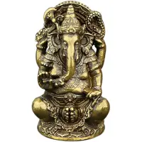 Torribaly Heer Ganesha Boeddhistisch Beeld Olifant God Sculpturen Beeldjes Messing H
