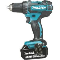 Makita Boormachine + slagboor, DDF482RTJ 18V met twee accu's (Oplaadbare batterij)