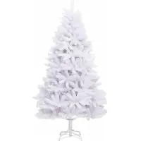 vidaXL Kunstkerstboom met scharnieren en standaard 180 cm wit
