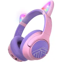 PowerLocus Draadloze koptelefoon - - Bobo - Paars/Roze - Microfoon - Batterijduur 45u