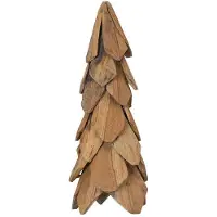 vidaXL Kerstboom met standaard Bruin 51 cm Massief teakhout