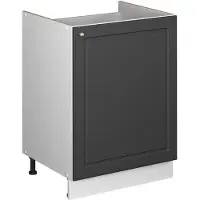 Vicco Wastafelkast Fame-Line, Anthrazit-Gold Landhaus/Wit, 60 cm