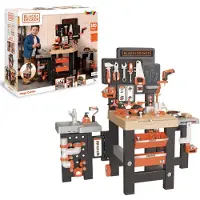 Black & Decker - Speelgoedwerkbank - Black & Decker mega center - rollenspel loodgieter, schilderen, houtbewerking en mechanica