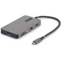 StarTech.com .com 305B-USBC-MULTIPORT, Kabel, USB 3.2 Gen 2 (3.1 Gen 2) Type-C, 140 W, 100, 10, 1000 Mbit/s, Grijs, MicroSD (TransFlash), SD