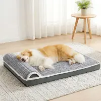 Merkloos Elzusha - Orthopedisch Hondenbed XL 106x71 cm Grijs - Waterdicht met Traagschuim