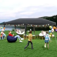 Sonstiges Paviljoen, 3x6 meter, waterdicht, met zonwering, stabiel, met zwart Oxford-doekdak
