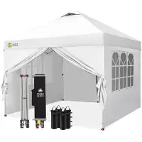 Sonstiges Pop-up paviljoen, 3x3 meter, waterdicht, met 4 zijpanelen, UV-bescherming 50+, in hoogte verstelbaar, wit