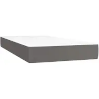 vidaXL Pocketveringmatras voor kinderen medium 80x160 cm kunstleer grijs