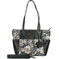LAURA VITA Handtas grijs / zwart / wit