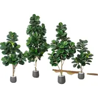 OEM Kunstplant, violenstruik, ultrarealistisch design, onderhoudsvrij, groen, 180 cm